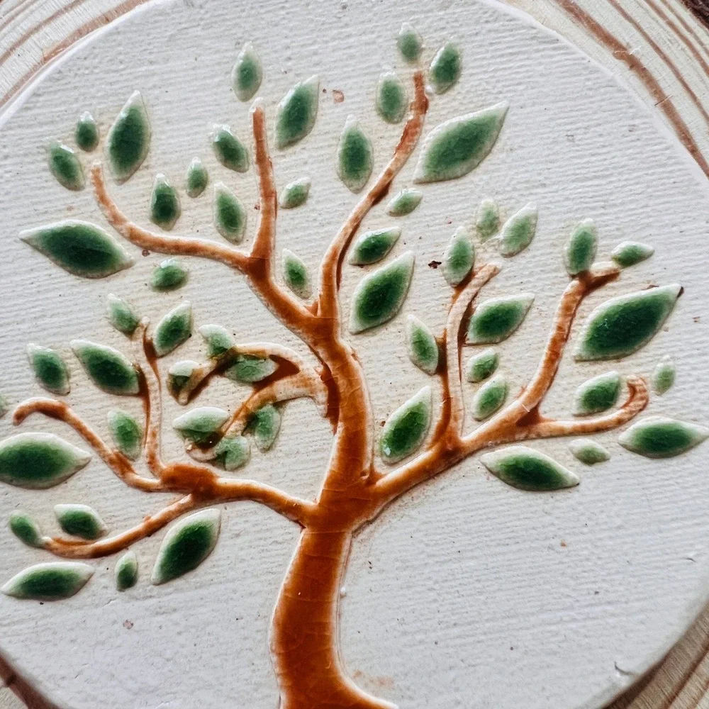 Rustic‎ Tree of Life Wood Slice Wall Art Hanging Natural Bark Edge Decor Cabin